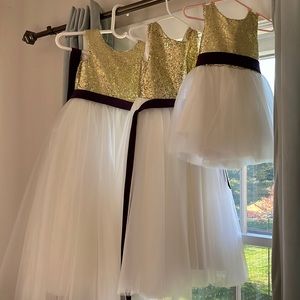 Beautiful flower girl dresses. Perfect for winter wedding.